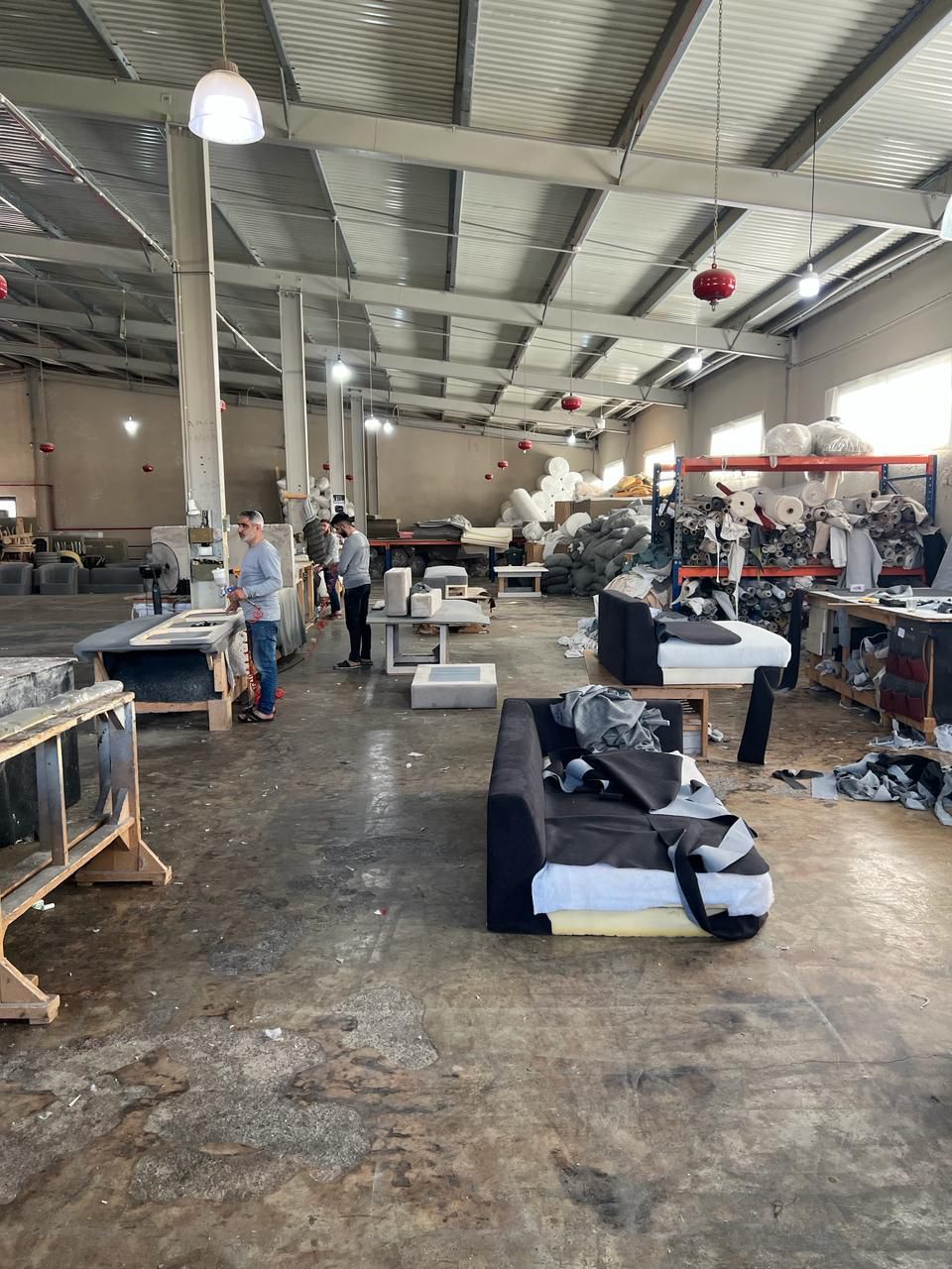 Workshop floor with machinery